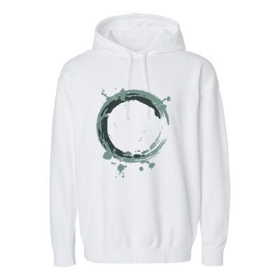 Enso Circle Cool Gift Zen Circle Cool Gift Buddhism Yoga Spiritual Karma Gift Garment-Dyed Fleece Hoodie