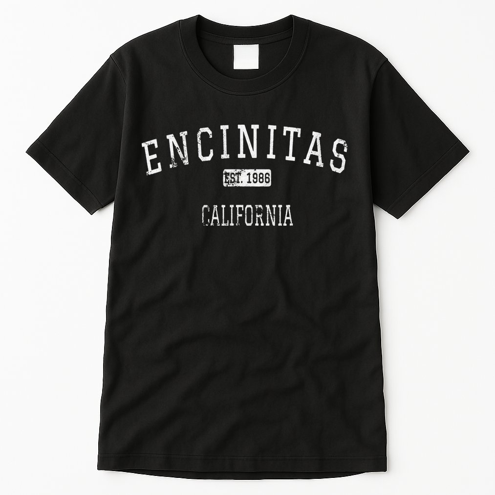 Encinitas California CA Vintage stage athletic style Tall T-Shirt