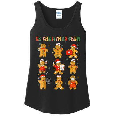 ER Christmas Crew Gingerbread Nurse Christmas Nursing School Ladies Essential Tank