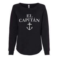 El Capitan Captain Anchor Boat & Sail Womens California Wash Sweatshirt