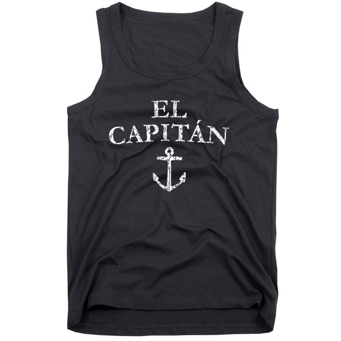 El Capitan Captain Anchor Boat & Sail Tank Top