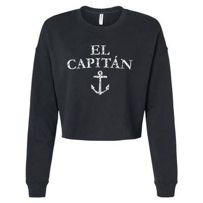 El Capitan Captain Anchor Boat & Sail Cropped Pullover Crew