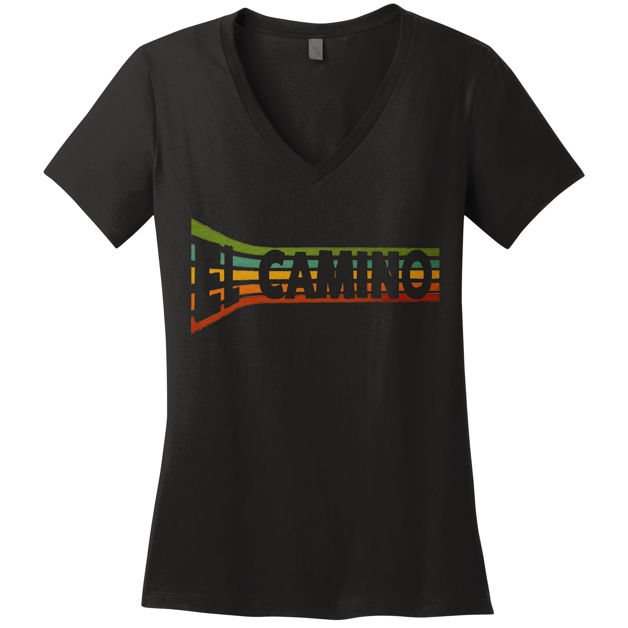 El Camino California Souvenir Women's V-Neck T-Shirt