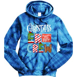 Er Christmas Crew Emergency Room Nurse Er Tech And Secretary Gift Tie Dye Hoodie