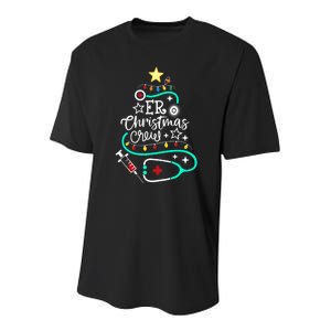 Er Christmas Crew Emergency Room Nurse Er Techs Secretary Youth Performance Sprint T-Shirt