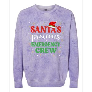 Emergency Crew Christmas Er Nurse Xmas Cute Er Tech Meaningful Gift Colorblast Crewneck Sweatshirt