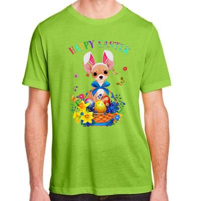 Easter Cute Chihuahua Dog Lover Gifts Bunny Eggs Easter Adult ChromaSoft Performance T-Shirt