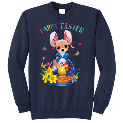 Easter Cute Chihuahua Dog Lover Gifts Bunny Eggs Easter Sweatshirt