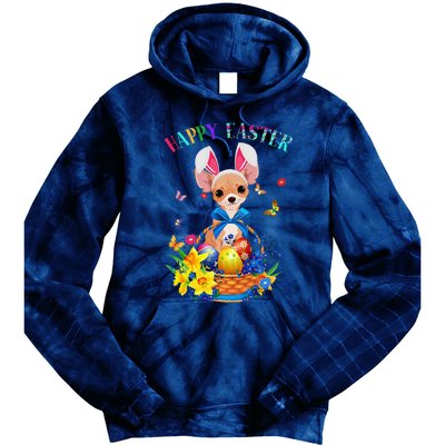 Easter Cute Chihuahua Dog Lover Gifts Bunny Eggs Easter Tie Dye Hoodie