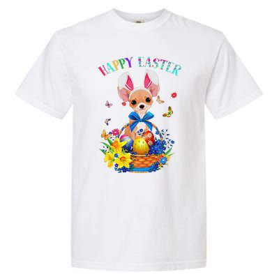 Easter Cute Chihuahua Dog Lover Gifts Bunny Eggs Easter Garment-Dyed Heavyweight T-Shirt