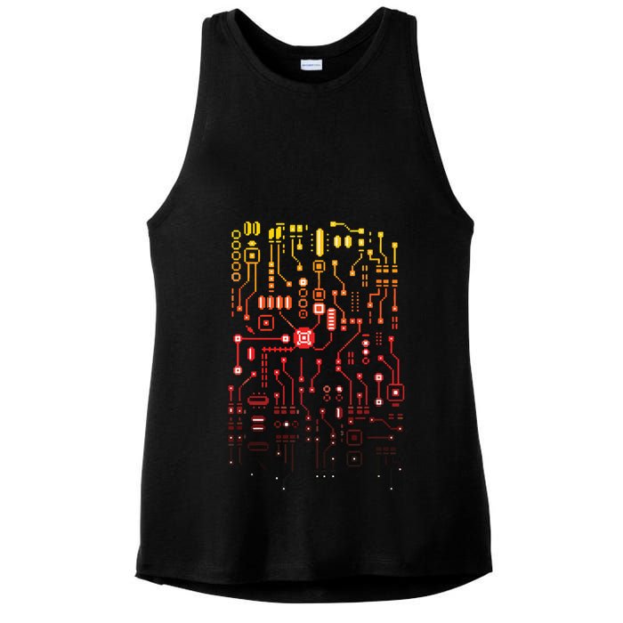 Engineer Computer Circuit Board Engineering CPU Binary Ladies PosiCharge Tri-Blend Wicking Tank