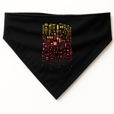 Engineer Computer Circuit Board Engineering CPU Binary USA-Made Doggie Bandana