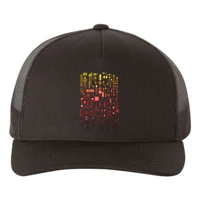 Engineer Computer Circuit Board Engineering CPU Binary Yupoong Adult 5-Panel Trucker Hat