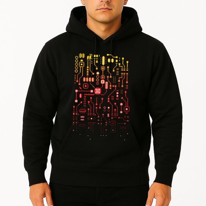 Engineer Computer Circuit Board Engineering CPU Binary Hoodie