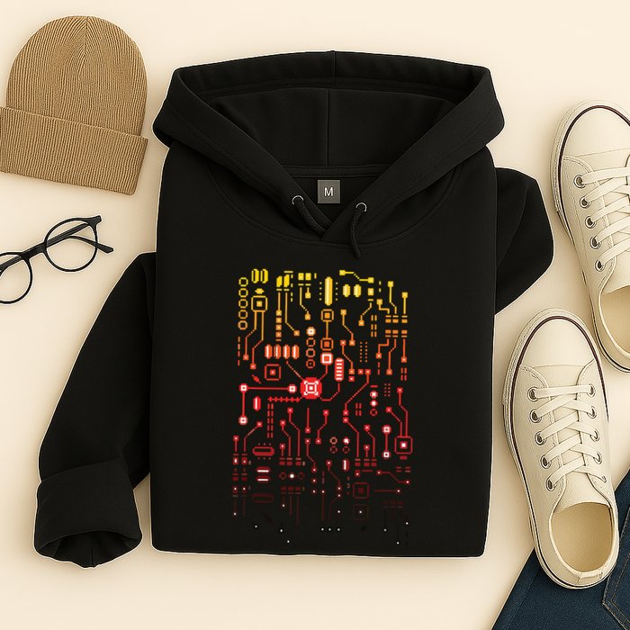 Engineer Computer Circuit Board Engineering CPU Binary Hoodie