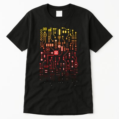 Engineer Computer Circuit Board Engineering CPU Binary Tall T-Shirt