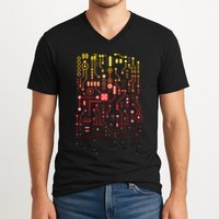 Engineer Computer Circuit Board Engineering CPU Binary V-Neck T-Shirt