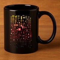 Engineer Computer Circuit Board Engineering CPU Binary 11oz C Handle Ceramic Mug