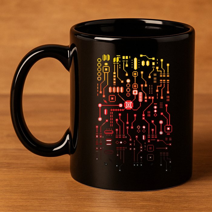 Engineer Computer Circuit Board Engineering CPU Binary 11oz C Handle Ceramic Mug