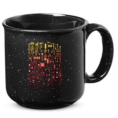 Engineer Computer Circuit Board Engineering CPU Binary 15oz Campfire Ceramic Mug