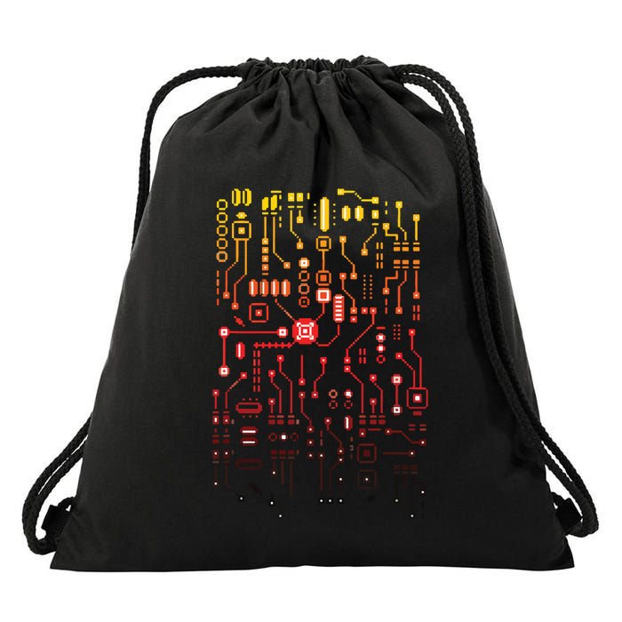 Engineer Computer Circuit Board Engineering CPU Binary Drawstring Bag