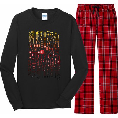 Engineer Computer Circuit Board Engineering CPU Binary Long Sleeve Pajama Set