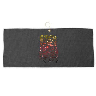 Engineer Computer Circuit Board Engineering CPU Binary Large Microfiber Waffle Golf Towel