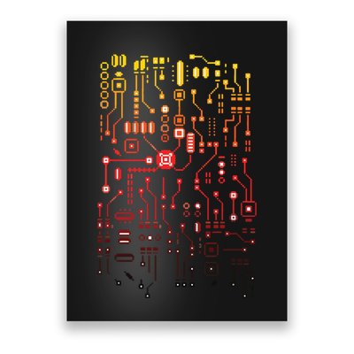 Engineer Computer Circuit Board Engineering CPU Binary Poster