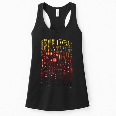 Engineer Computer Circuit Board Engineering CPU Binary Womens Tank Top