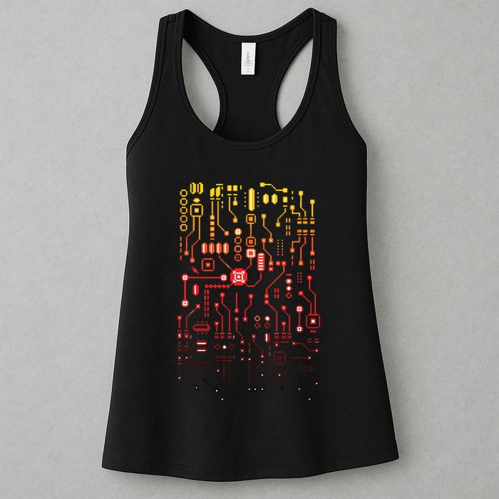 Engineer Computer Circuit Board Engineering CPU Binary Womens Tank Top