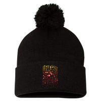 Engineer Computer Circuit Board Engineering CPU Binary Pom Pom 12in Knit Beanie