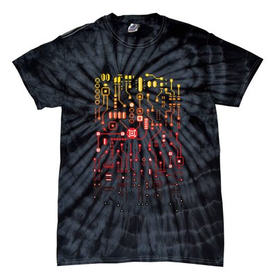 Engineer Computer Circuit Board Engineering CPU Binary Tie-Dye T-Shirt
