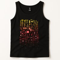 Engineer Computer Circuit Board Engineering CPU Binary Tank Top
