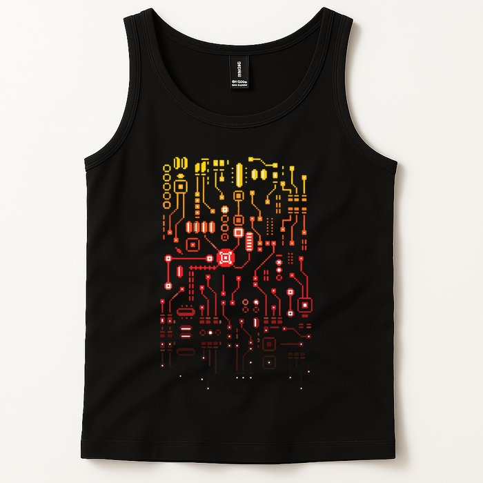 Engineer Computer Circuit Board Engineering CPU Binary Tank Top