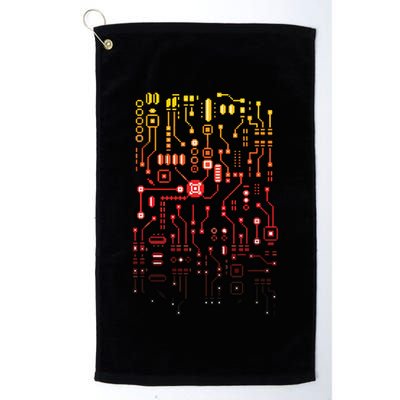 Engineer Computer Circuit Board Engineering CPU Binary Golf Towel