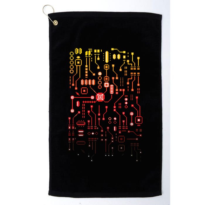 Engineer Computer Circuit Board Engineering CPU Binary Golf Towel