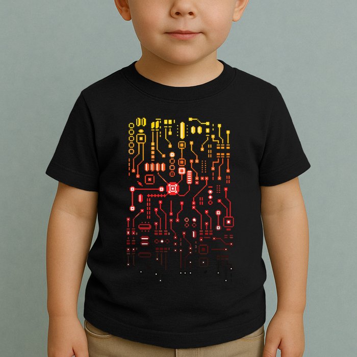 Engineer Computer Circuit Board Engineering CPU Binary Toddler T-Shirt