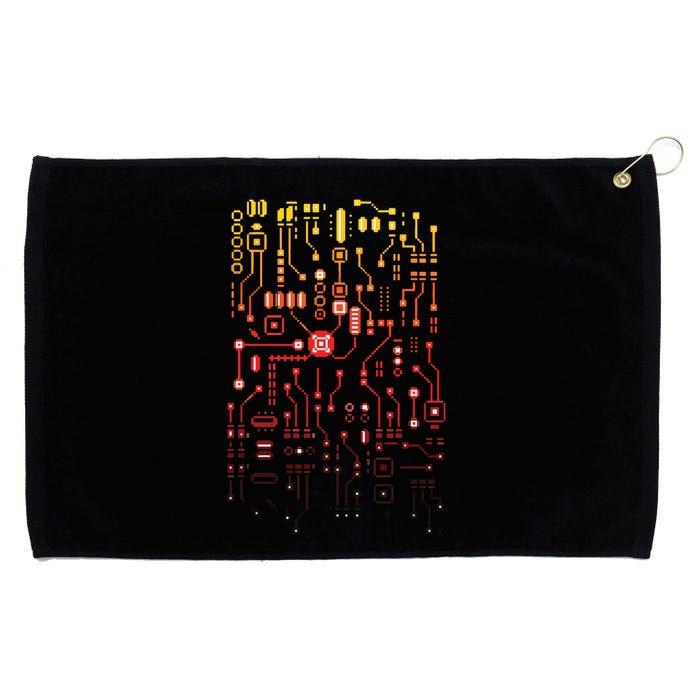 Engineer Computer Circuit Board Engineering CPU Binary Grommeted Golf Towel