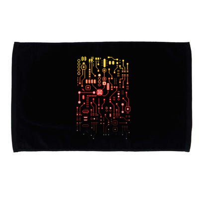 Engineer Computer Circuit Board Engineering CPU Binary Microfiber Hand Towel