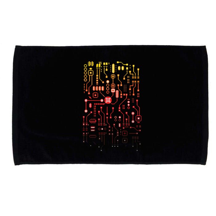 Engineer Computer Circuit Board Engineering CPU Binary Microfiber Hand Towel