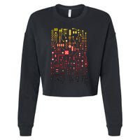 Engineer Computer Circuit Board Engineering CPU Binary Cropped Pullover Crew