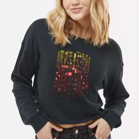 Engineer Computer Circuit Board Engineering CPU Binary Cropped Pullover Crew