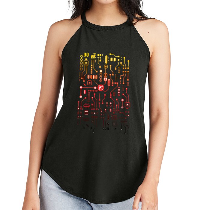 Engineer Computer Circuit Board Engineering CPU Binary Women's Perfect Tri Rocker Tank