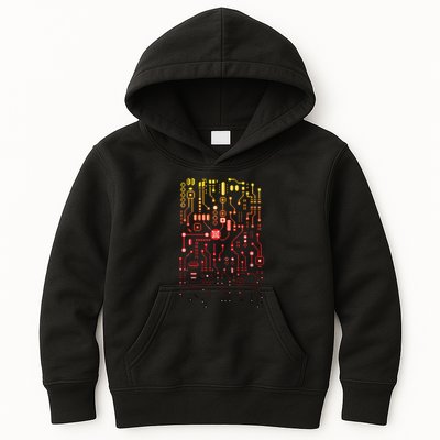 Engineer Computer Circuit Board Engineering CPU Binary Kids Hoodie