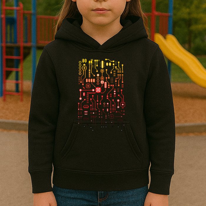 Engineer Computer Circuit Board Engineering CPU Binary Kids Hoodie