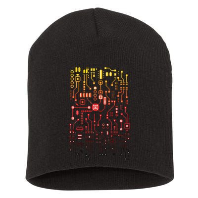 Engineer Computer Circuit Board Engineering CPU Binary Short Acrylic Beanie