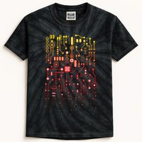 Engineer Computer Circuit Board Engineering CPU Binary Kids Tie-Dye T-Shirt