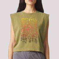 Engineer Computer Circuit Board Engineering CPU Binary Garment-Dyed Women's Muscle Tee