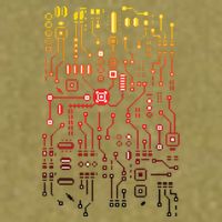 Engineer Computer Circuit Board Engineering CPU Binary Garment-Dyed Women's Muscle Tee