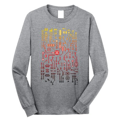 Engineer Computer Circuit Board Engineering CPU Binary Long Sleeve Shirt